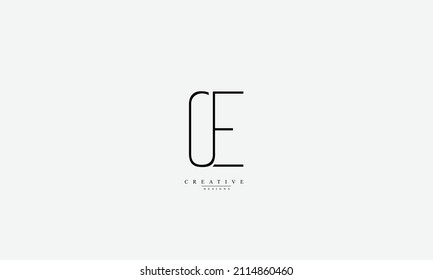 Alphabet letters Initials Monogram logo CE EC C E