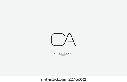 Alphabet letters Initials Monogram logo CA AC C A