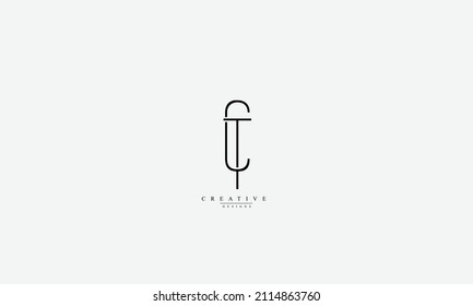 Alphabet letters Initials Monogram logo CT TC C T
