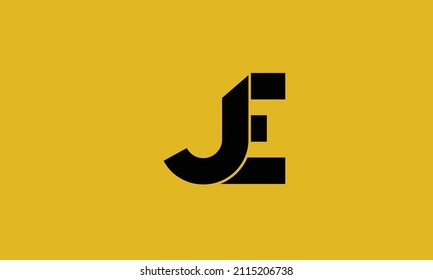 Alphabet letters Initials Monogram logo JE, EJ, J and E