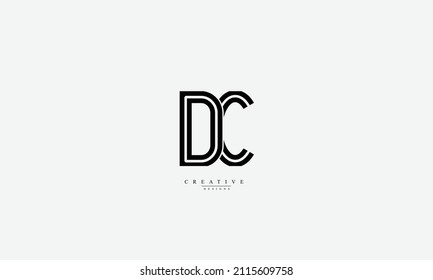 Alphabet letters Initials Monogram logo DC CD D C