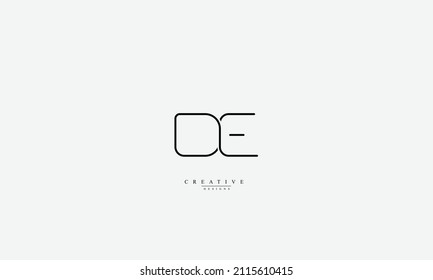 Alphabet letters Initials Monogram logo DE ED D E