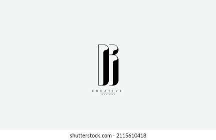 Alphabet letters Initials Monogram logo DB BD D B