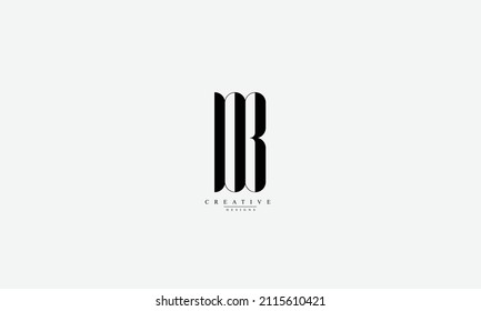 Alphabet letters Initials Monogram logo DB BD D B