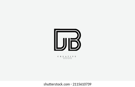 Alphabet letters Initials Monogram logo DB BD D B