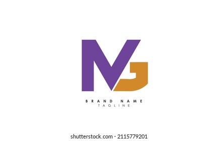 Alphabet letters Initials Monogram logo MG, GM, M and G