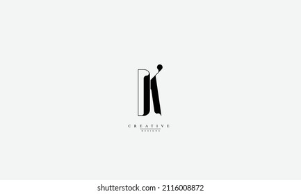  Alphabet letters Initials Monogram logo DK KD D K