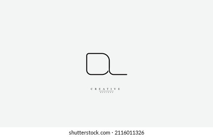  Alphabet letters Initials Monogram logo DL LD D L