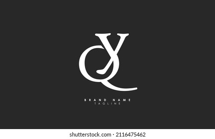 Alphabet letters Initials Monogram logo QY, YQ, Q and Y