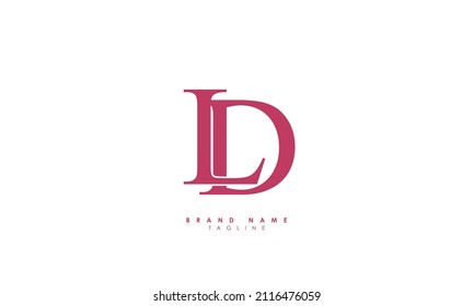 Alphabet letters Initials Monogram logo LD, DL, L and D
