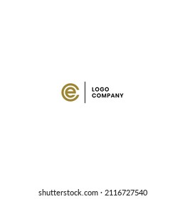 Alphabet letters Initials Monogram logo CE, C and E
