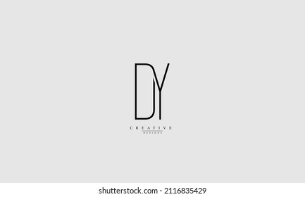 Alphabet letters Initials Monogram logo DY YD D Y