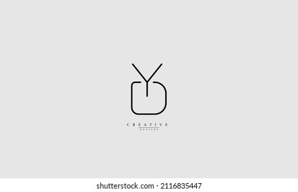 Alphabet letters Initials Monogram logo DY YD D Y
