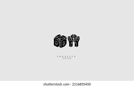 Alphabet letters Initials Monogram logo DY YD D Y