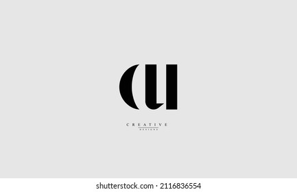 Alphabet letters Initials Monogram logo DU UD D U 