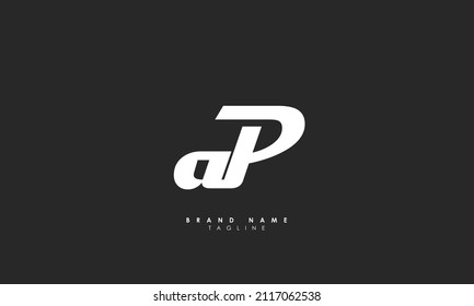 Alphabet letters Initials Monogram logo AP, PA, A and P
