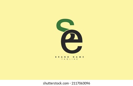 Alphabet letters Initials Monogram logo SE, ES, S and E