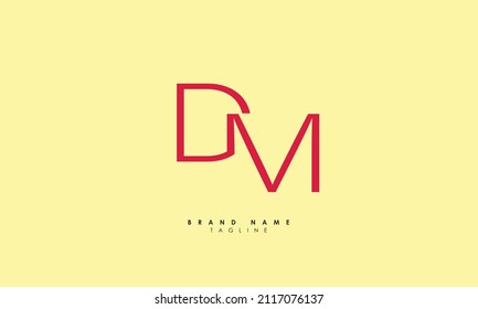 Alphabet letters Initials Monogram logo DM, MD, D and M