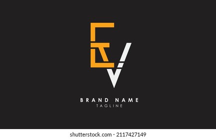 Alphabet letters Initials Monogram logo EV, VE, E and V