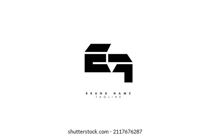 Alphabet letters Initials Monogram logo EF, FE, E and F