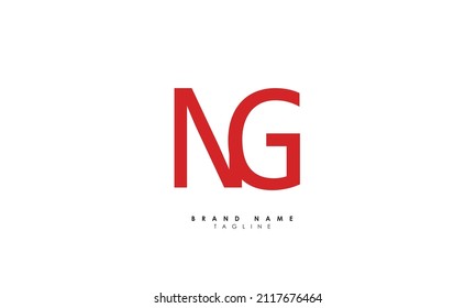 Alphabet letters Initials Monogram logo NG, GN, N and G