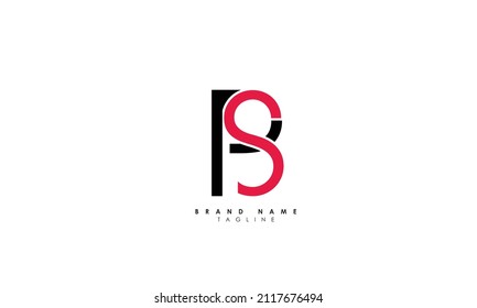 Alphabet letters Initials Monogram logo PS, SP, P and S