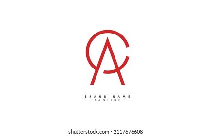 Alphabet letters Initials Monogram logo CA, AC, C and A