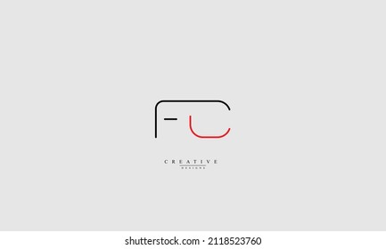 Alphabet letters Initials Monogram logo FC CF F C