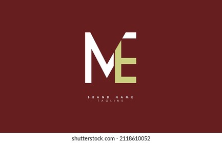 Alphabet letters Initials Monogram logo ME, EM, M and E