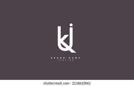 Alphabet letters Initials Monogram logo KJ, JK, K and J