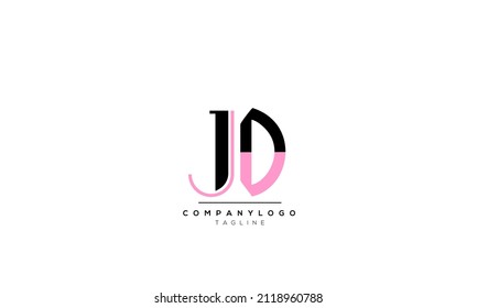 Alphabet letters Initials Monogram logo JD, JD INITIAL, JD letter