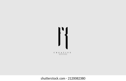 Alphabet letters Initials Monogram logo FK KF F K