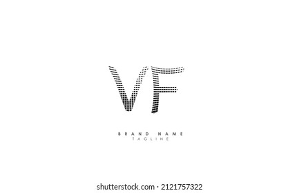 Alphabet letters Initials Monogram logo VF, FV, V and F