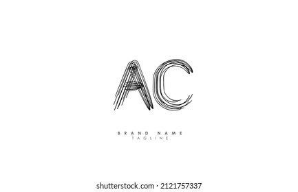 Alphabet letters Initials Monogram logo AC, CA, A and C
