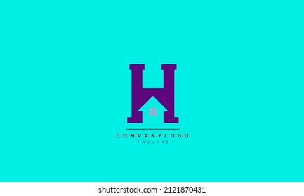 Letras alfabéticas Logo de Iniciales Monograma, INICIAL DE ORIGEN, carta HOME