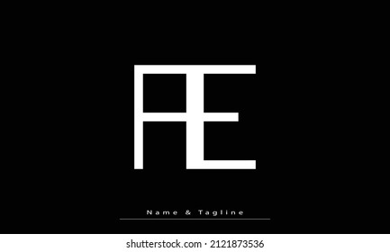 Alphabet letters Initials Monogram logo  AE, EA