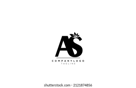 Alphabet letters Initial Monogram Logo AS, AS INITIAL, AS Letter