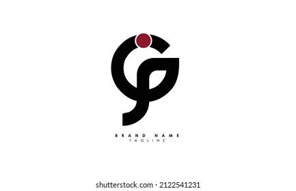 Letras alfabéticas Iniciales Logotipo Monograma GJ, JG, G y J
