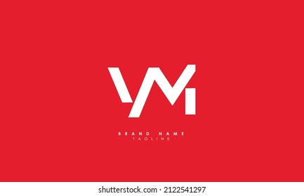 Alphabet letters Initials Monogram logo WM, MW, W and M