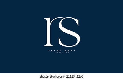 Alphabet letters Initials Monogram logo RS, SR, R and S