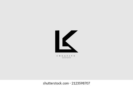 Alphabet letters Initials Monogram logo LK KL L K