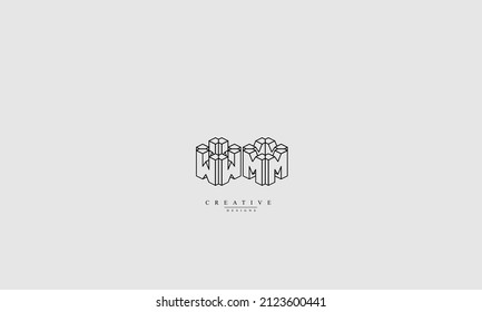 Alphabet letters Initials Monogram logo WM MW W M