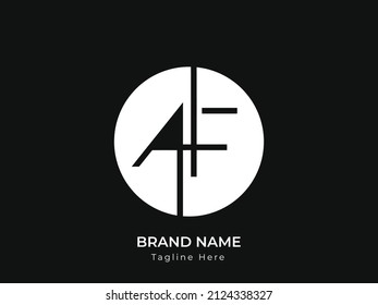 Alphabet letters Initials Monogram logo AF, FA, F and A. AF letter design logo logotype icon concept. AF Letter Logo Design Template Vector Illustration.