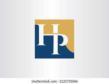 Alphabet letters Initial Monogram Logo HP, PH, H und P, Alphabet Letters HP minimalistisches Logo-Design