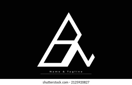  Letras alfabéticas Iniciales Logo Monograma BN, NB