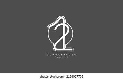 Alphabet letters Initials Monogram logo, 12 INITIAL, 12 letter