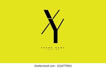 Alphabet Buchstaben Initial Monogram Logo XY, YX, X und Y