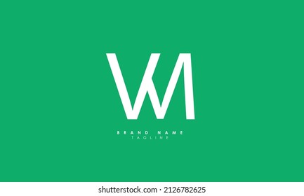 Alphabet letters Initials Monogram logo VM, MV, M and V