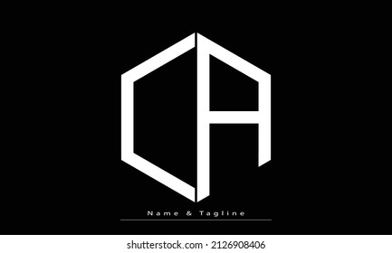 Alphabet letters Initials Monogram logo CA, AC
