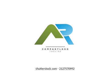 Alphabet letters Initials Monogram logo AR, AR INITIAL, AR letter